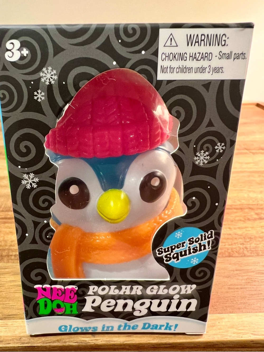 🔥 ❄️ NeeDoh Polar Glow Penguin Squish - Blue, Pink & Orange